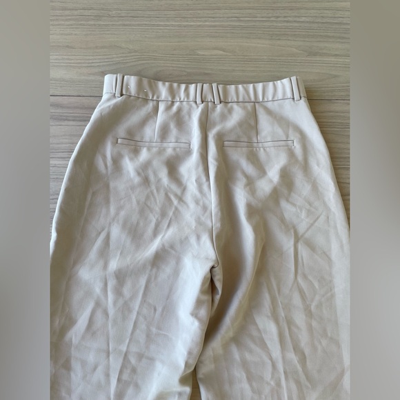 Abercrombie & Fitch Cream Wide-Leg Trousers - Picture 4 of 13